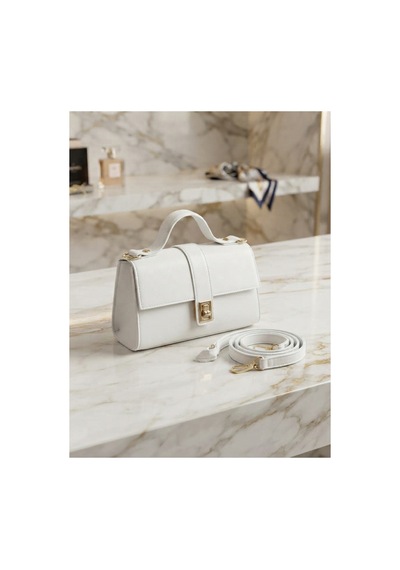Names Bag Trend Model Lüks El, Omuz Ve Çapraz Kadın Çantası Beyaz Beyaz