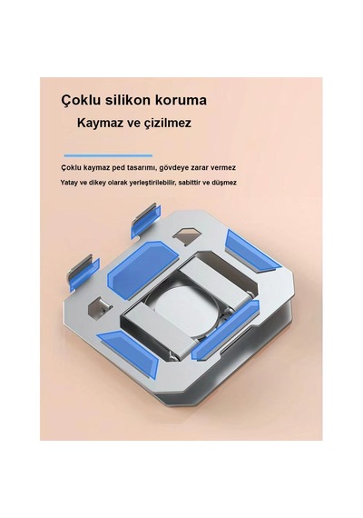 Ga91 360 Dönebilen İ-pad Tablet Standı Full Metal Kasa Ayarlanabilir Katlanabilir Masaüstü Stand Tutucu