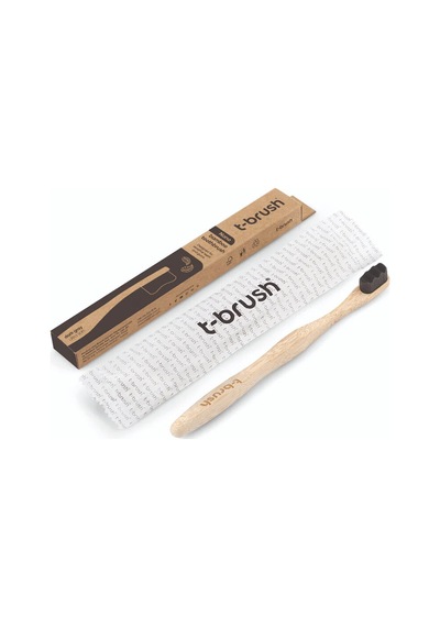 T-brush Bambu Diş Yumuşak Fırçası Ultra Yumuşak Koyu Gri