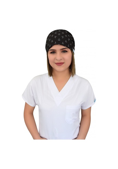 Siyah Çapa Desenli Cerrahi Bone