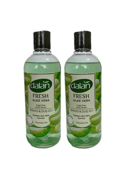 Fresh Doğal Çiçek Özleri Doğal Gliserin Duş Jeli Aloe Vera Kokulu Canlandırıcı Etki 2 Adet X 500ml Diğer