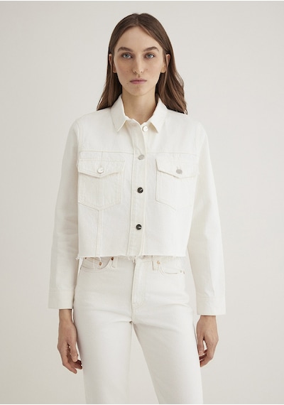 Mavi - Thalia Mavi Premium Beyaz Jean Ceket 1110289-89161 Beyaz
