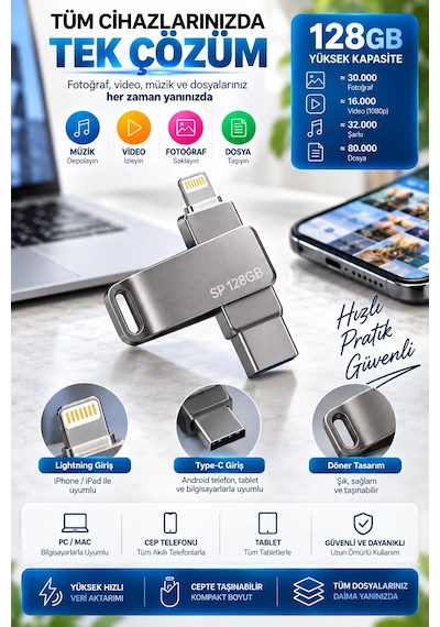 128 Gb Flash Bellek
