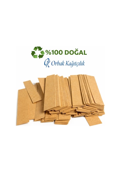 Doğal Geri Dönüşümlü Kağıttan Üretilen Parfüm Koku Test Kağıdı 1000 Li Paket Kraft Koku Test Strip