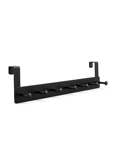 Metal Mat Siyah Kapı Arkası Askılık 7 Kancalı Amerikan Tipi Organizer Askı, Banyo Ve Oda Kapıları İçin Pra Diğer