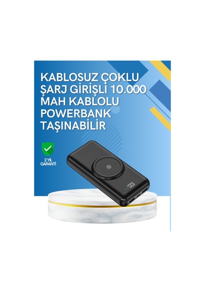 Northcity 10000mah Powerbank 22.5w Kablosuz Ve Kablolu Şarj Aleti iPhone Ve Android Uyumlu