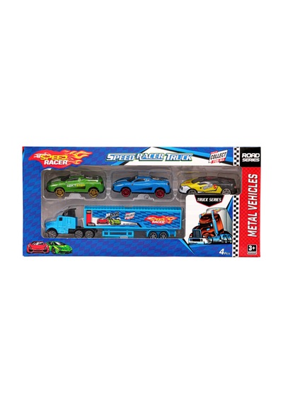 Speed Racer Road Series Tır Seti 4'lü Metal Araba Seti