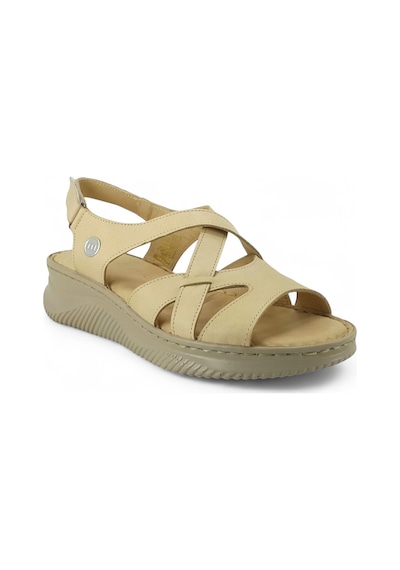 Mammamia D25ys-2370 Deri Comfort Kadın Sandalet Bej