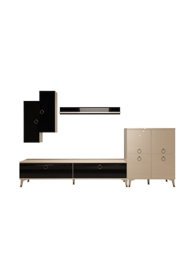 Decoraktiv Eko 6 Mdf Std Gold Tv Ünitesi Tv Sehpası Beyaz - Siyah