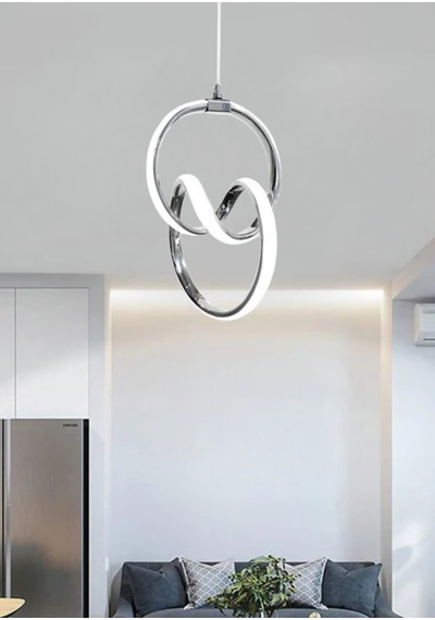 Zen Sarkıt Led Avize - Oturma Odası, Salon, Mutfak Uyumlu Ledli Avize Krom