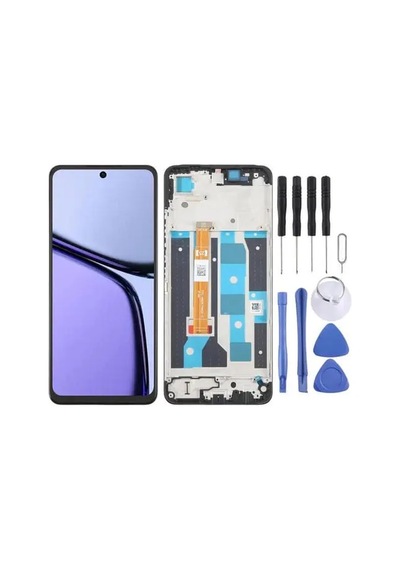 Çelik Pro Realme Uyumlu Rmx3910 C65 4g Ekran Lcd Dokunmatik Full Çıtalı