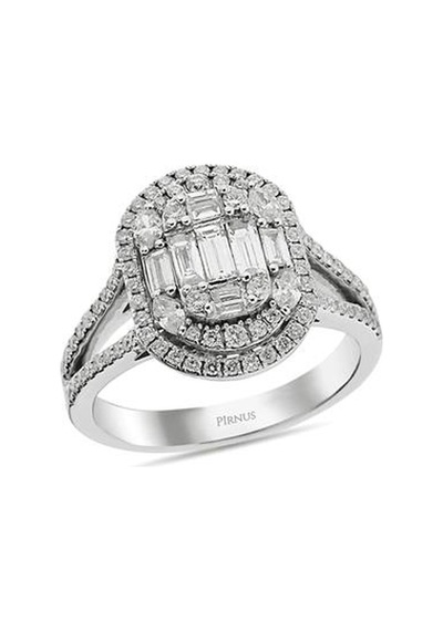 Pirnus Diamond Baget Yüzük 4 Ayar Altın Gramı : 5.42