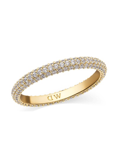 Pave Ring Gold 3 Mm Altın