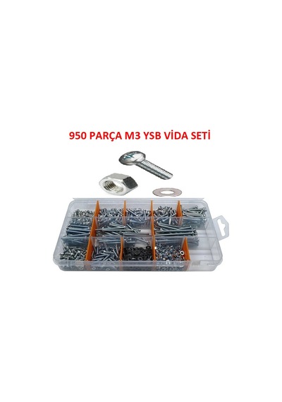 Ayder Hırdavat M3 Vida Seti 950 Parça