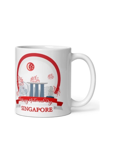 Singapur Kupa Bardak 2 Adet Seyahat Hatıra Singapore Mug