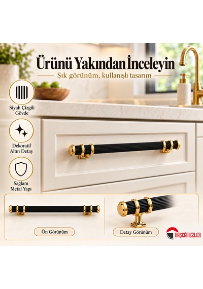 Haskan Kemer Kulp Altın/siyah 160 Mm Altın - Siyah