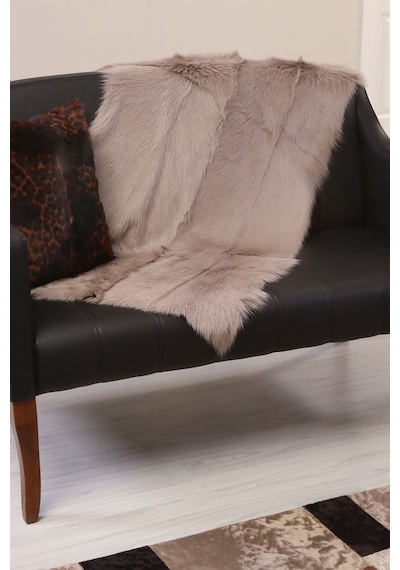 Bej Deri Koltuk Şalı 70X140