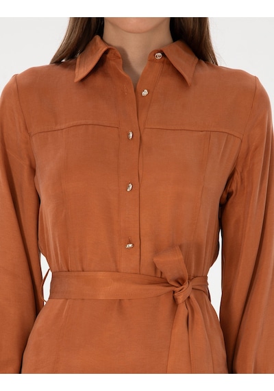 Pierre Cardin Kadın Tarçın Elbise Dokuma 50313239-vr191 Tarçın