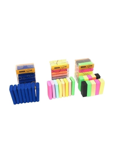 3 Lü Silgi Seti 8 Li Curved Sınav+ 8 Li Curved Rainbow+ 10 Lu Neon Silgi