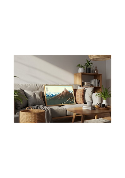 Hokusai Zirvenin Altında Fırtına Çerçevesiz Poster 30x42 Cm A3 Tablo Japon Sanatı Duvar Dekoru