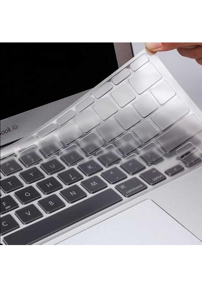 Macbook Pro 14inç M1/m2 A2442 A2779 İle Uyumlu Klavye Koruyucu Şeffaf Silikon Ped Renksiz