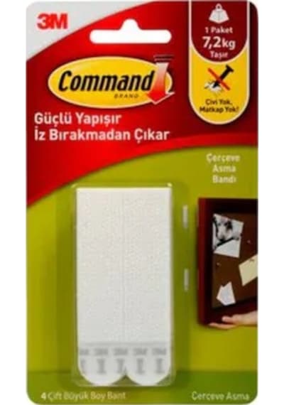 3M Command 17206 Büyük Boy Resim Asma Şerit Cırt Bantları