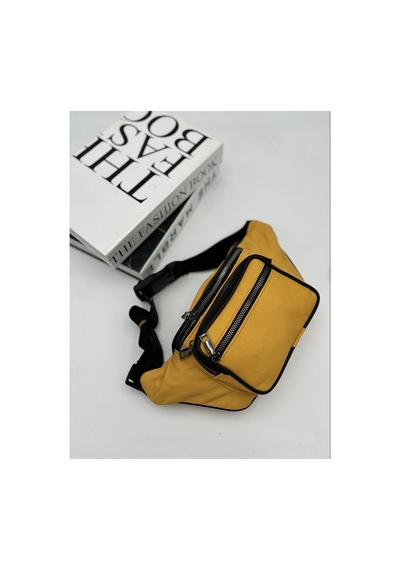 Nahitatyana Unisex Sarı Çok Cepli Hakiki Deri Freebag Bel Çantası Sarı - 631207384 Sarı