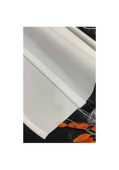 Beyaz Stor Perde Etek Dilimli Beyaz - 223230099 Beyaz