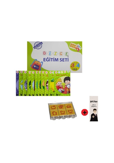 Önel Yayıncılık Dizge 3-4 Yaş Görsel İşitsel Dikkat ve Matematik Güçlendirme Seti + Kişiye Özel İsimli Harry Potter Kitap Ayracı