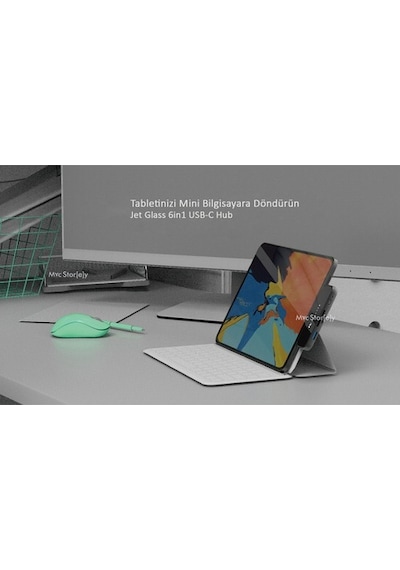 Type-C Hdmı Dönüştürücü Surface Apple Uyumlu iPad  Pro Feeltek Type-C-Siyah