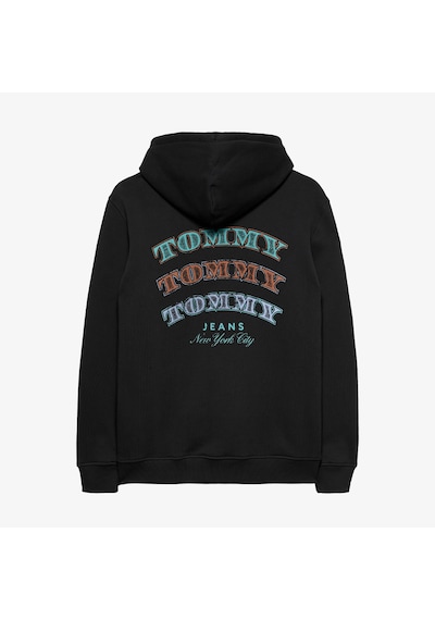 Tommy Hilfiger Jeans Regular Dollar Stack Erkek Siyah Sweatshirt Dm0dm22365