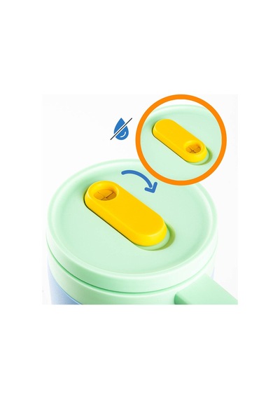 Tantitoni 020-01-mavi Pipetli Paslanmaz Çelik Termos Bardak 1.2l