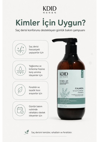 Kdid Calmera-scalp Comfort Shampoo 500ml Kepek Önleyici Şampuan