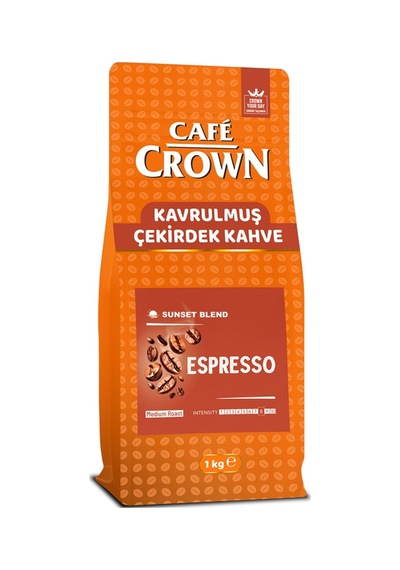 Cafe Crown Espresso Çekirdek Kahve 1 Kg - 4 Adet Tarı