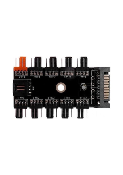 4-3 Pinli Fan Çoklayıcı Hub Pwm Fan Kontrolcüsü 10 Port 12v Pc Fan Çoklayıcı