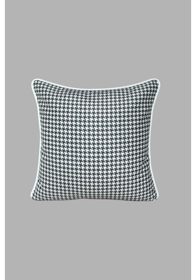 Kırlent Kılıfı Desenli 45x45 Raşel Örme Kadife Çift Taraflı Dijital Baskı Beyaz Biyeli 03 Çok Renkli