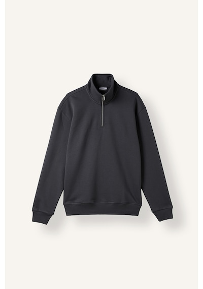 Defacto Regular Fit Dik Yaka Yarım Fermuarlı Basic Sweatshirt X7405az26auar9 Antrasit-ar9
