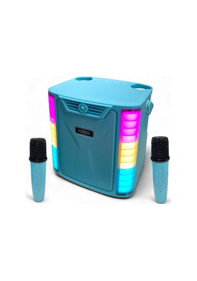 Rose Sp-614 Taşınabilir Şarjlı Bluetooth Karaoke Mikrofon Ve Hoparlör Seti - Mavi