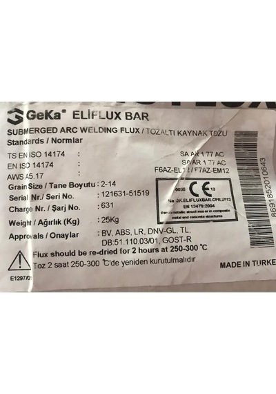 Geka Tozaltı Kaynak Tozu 25 KG.