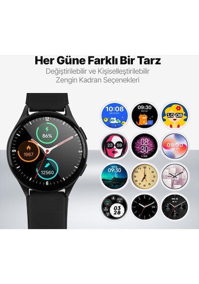 Ttec Tempus Pro 36 MM Amoled Ekranlı Yuvarlak Alüminyum Kasa Akıllı Saat