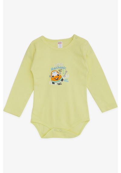 Breeze Erkek Bebek Çıtçıtlı Body KüçükTamirci 9 Ay-3 Yaş, Fıstık Yeşili