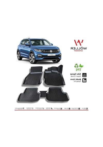 3d Havuzlu Paspas, 2022 Sonrası Vw T-cross İçin Uyumlu Açık Bej
