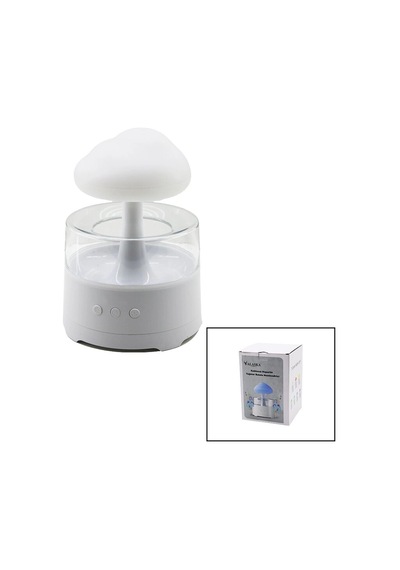 Yağmur Bulutu - Bt Spekaer Hoparlör 300ml Usb Şarjlı - Renkli Ledli Işık - Kumandalı Hava Nemlendirici Buhar Makine - Koku Giderici Bx40
