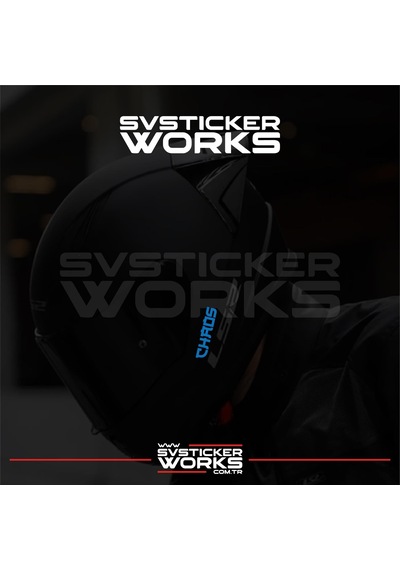 Chaos Vizör Sticker Kask Vizör Sticker Tüm Kasklar Uyumlu 1 Adet Mavi