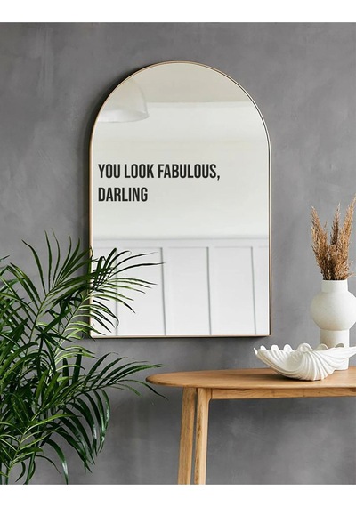 Ayna Dekorasyon Sticker- You Look Fabulous 37x13 Cm