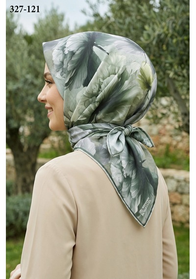 Moonscarfs Moonscarf Soft Pamuk Eşarp Yeşil 327-121 Çok Renkli