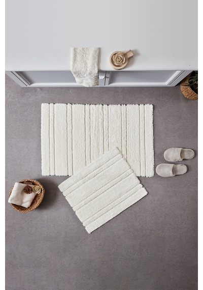 Doquhome Pera Banyo Paspası Krem 60x100cm Krem