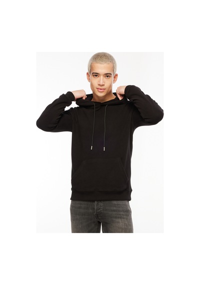 Lee Cooper Kapüşon Yaka Siyah Erkek Sweatshırt 241 Lcm 241066 Zebrar Sıyah