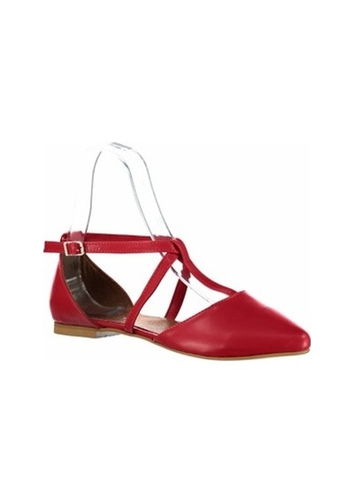 Fox Shoes Kırmızı Kadın Babet D726537309