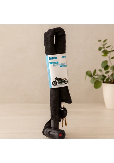 150 Cm Zincirli Anahtarlı Motor & Bisiklet Kilidi Bez Kılıflı
